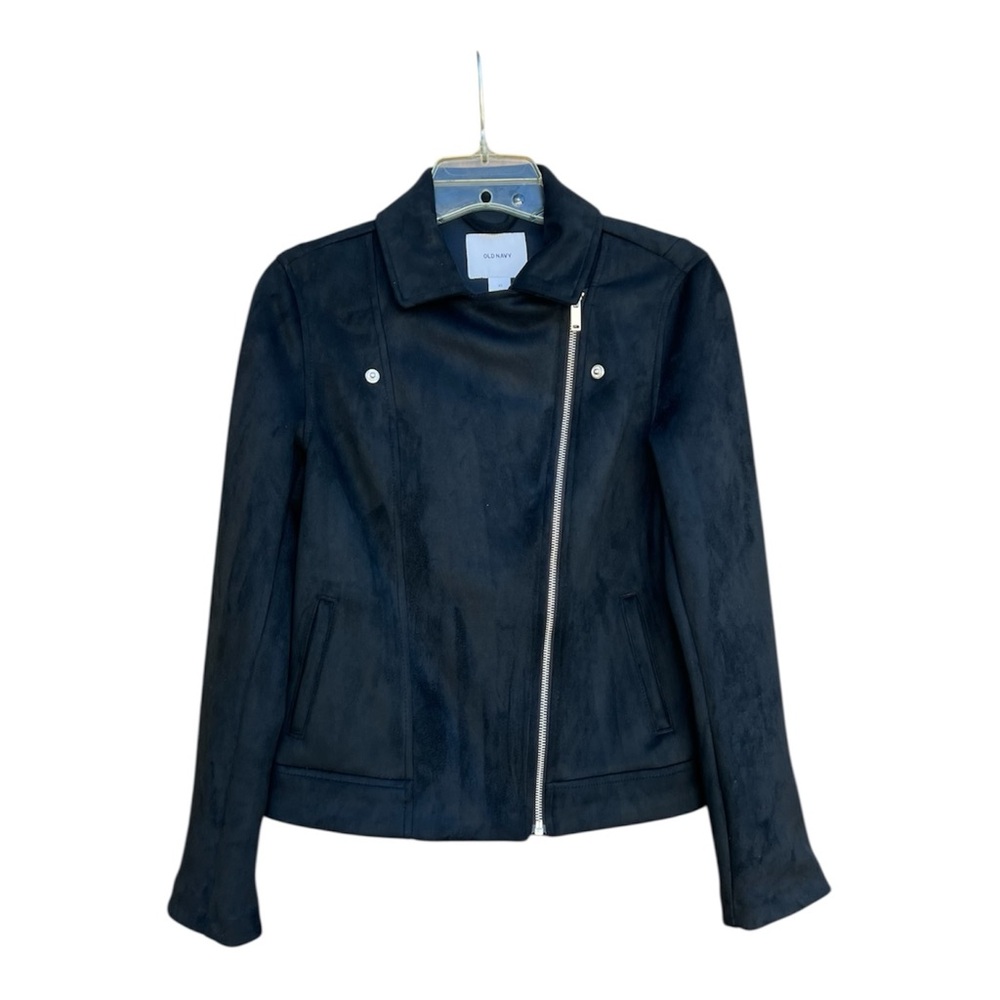 Old Navy Women’s Faux-Suede Black Moto Jacket NWT SZ XS